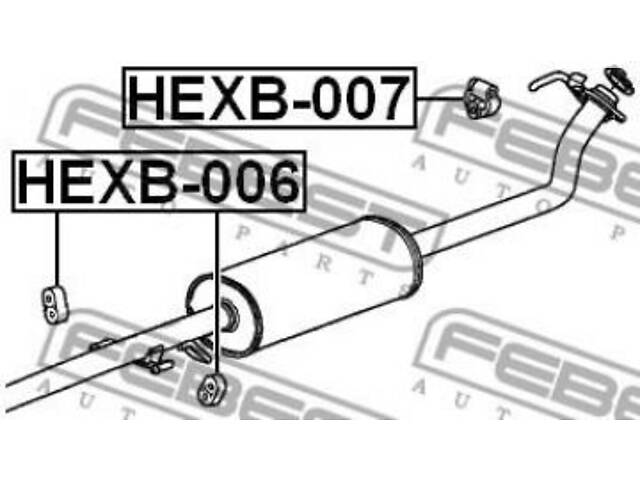 Кронштейн глушителя ACURA RDX / HONDA CIVIC X / HONDA HR-V (RV) 1999-2018 г.