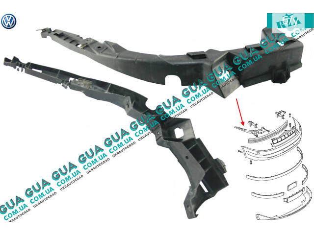 Кронштейн крепления переднего бампера правый 3B0807050C VW / ВОЛЬКС ВАГЕН PASSAT 1991-1997 / ПАССАТ 91-97, VW / ВОЛЬКС В