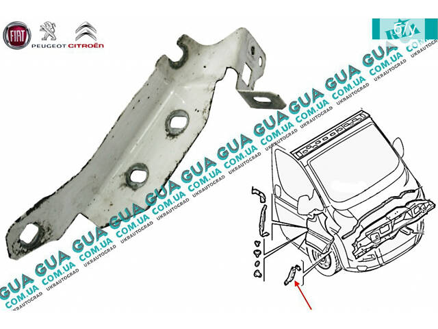 Кронштейн крепления переднего крыла правый 7119LZ Citroen / СИТРОЭН JUMPER III 2006- / ДЖАМПЕР 3, Peugeot / ПЕЖО BOXER I