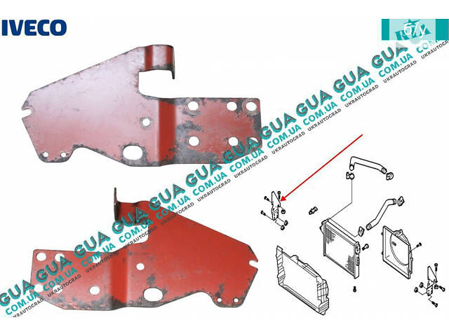 Кронштейн крепления радиатора правый 500303623 Iveco / ИВЕКО DAILY III 1999-2006 / ДЭЙЛИ Е3 99-06
