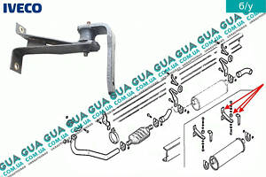 Кронштейн крепления выхлопной системы ( подушка / опора ) 93825612 Iveco / ИВЕКО DAILY II 1989-1999 / ДЭЙЛИ Е2 89-99, Iv