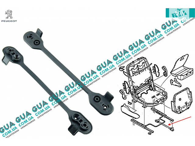 Кронштейн переднего сидения 9628323380 Peugeot / ПЕЖО 206