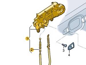 Кронштейн ручки двери Audi A4 8W0837811A