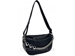 Кросбоди кожаное женское UnaBorsetta с металлической цепочкой