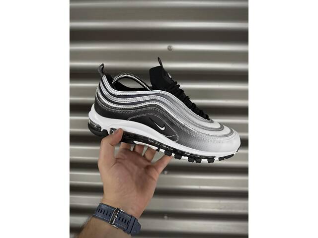 Кросівки Nike Air Max 97 reflective, біло-чорні - Фото 9