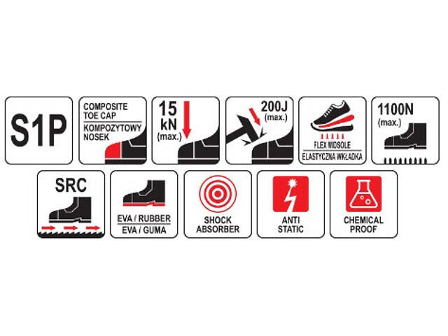 Кросівки робочі POMPA S1P розмір 38 легкі сітка YATO YT-80508 - Фото 10
