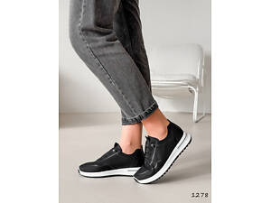 Кроссовки женские Marta черные, эко-кожа 1278 40