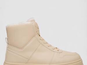 Кросівки жіночі зимові на хутрі, колір бежевий, 248RMB07