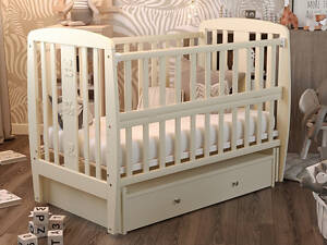 Ліжко дитяче Дубик-М Друзі з ящиком слонова кістка.