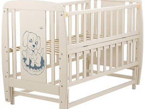Дитяче ліжко Дубик-М Песик з маятником слонова кістка.