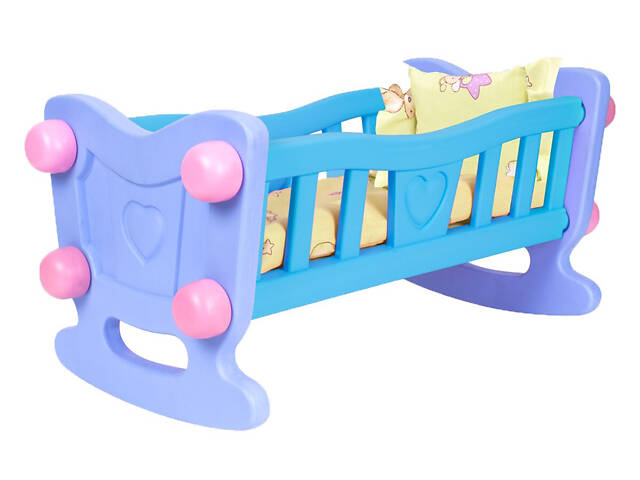 Колиска для ляльки велика, з постіллю, в коробці 4197 ТЕХНОК - Фото 2