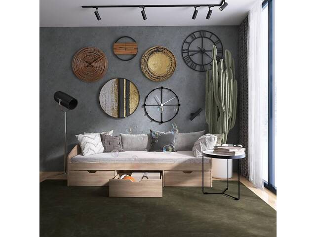 Ліжко односпальне з ящиками Еверест Комфорт 3 193х84х59 см Дуб сонома (DTM-5727) - Фото 2