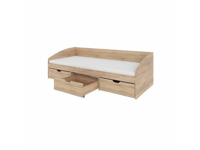 Ліжко односпальне з ящиками Еверест Комфорт 3 193х84х59 см Дуб сонома (DTM-5727) - Фото 8