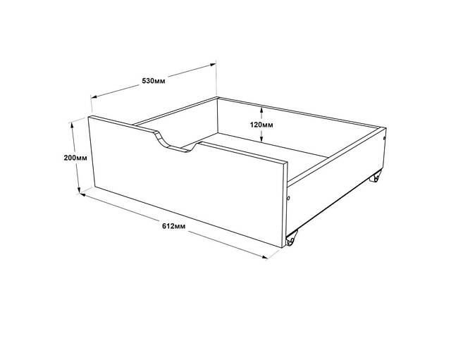 Ліжко односпальне з ящиками Еверест Комфорт 3 193х84х59 см Дуб сонома (DTM-5727) - Фото 9