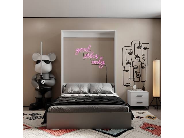 Ліжко-трансформер Art in Head Mitra 1,6 1708х2154х2120 К - Німфея альба / Ф - Попелястий (SM02161500000) - Фото 5