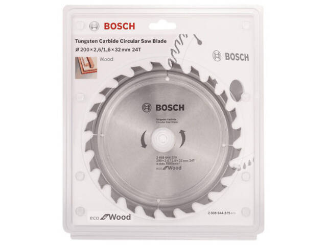 Круг відрізний Bosch ECO WO 200x32-24T (2.608.644.379) - Фото 2