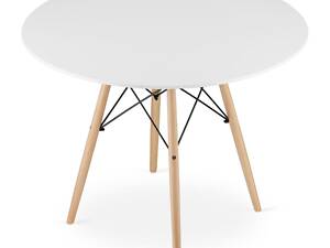 Круглий стіл JH-759 100см (білий) (З незначними пошкодженнями)