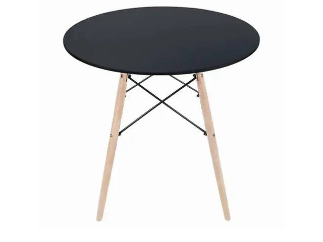 Круглий стіл JH 80 см – чорний - Фото 1