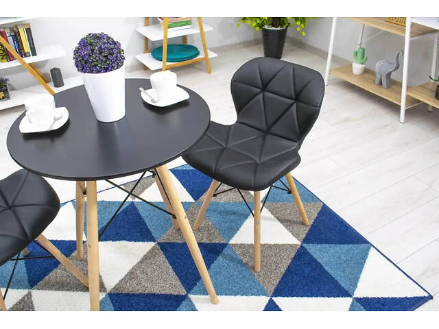 Круглий стіл JH 80 см – чорний - Фото 4