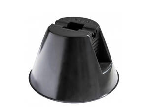 Круглый держатель прута ø8мм с бетоном ø130х78мм пластиковый и двойным фиксатором прута [ND2114.1] Jupiter ДКС