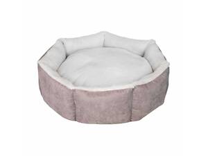 Круглый мягкий лежак для котов и собак Milord Cupcake (Милорд Капкейк) XL - 98 см. - до 35 кг., Серый