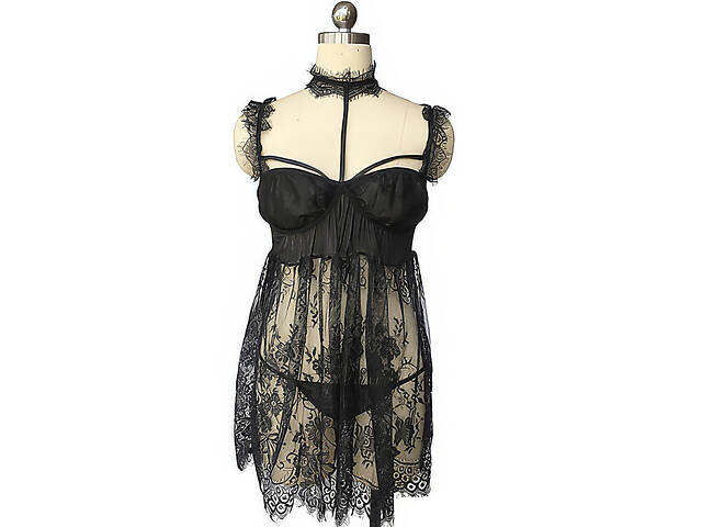 Мереживна жіноча білизна We Love 4XL Чорний (4XL_ DLSC161) - Фото 4