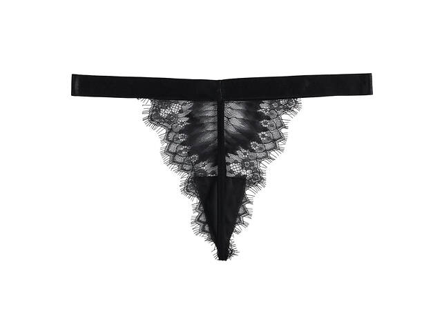 Мереживна нижня білизна We Love з поясом зі стрічками 3XL чорна (3Xl_black_DLSC727) - Фото 6