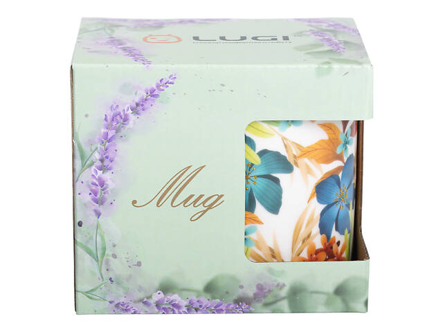 Кружка порцелянова з малюнком 400 (мл) для чая та кави RX-N240472BL - Фото 5