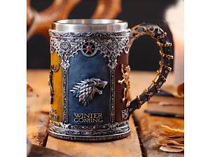 Кружка Гра престолів RESTEQ 600 мл — чашка Game of Thrones із нержавіючої сталі та смоли