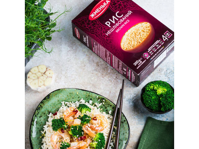 Крупа Жменька Рис нешліфований в пакетиках для варки 4х50 г (4820152182111) - Фото 2