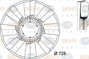 Крыльчатка вентилятора для моделей: DAF (85, CF,CF)