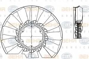 Крыльчатка вентилятора для моделей: MERCEDES-BENZ (ACTROS)