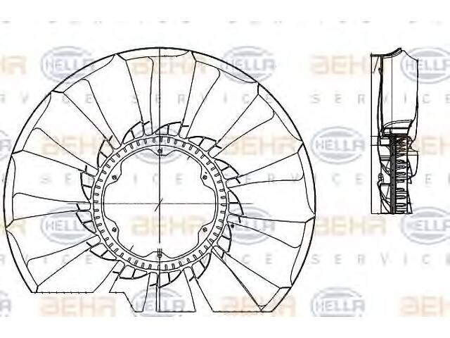 Крыльчатка вентилятора для моделей: MERCEDES-BENZ (ACTROS)