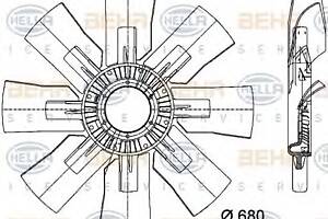 Крыльчатка вентилятора для моделей: MERCEDES-BENZ (SK, NG)