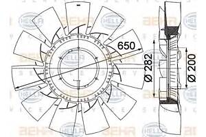 Крыльчатка вентилятора для моделей: RENAULT TRUCKS (Midlum)