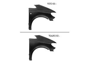 Крыло Переднее Левое С Отверстиями (Пластик) на Vito
