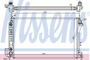 Радиатор охлаждения двигателя на 9-3, BLS, Vectra C