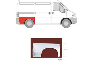 Крыло заднее FIAT DUCATO (230_) / PEUGEOT BOXER (244) 1994-2006 г.