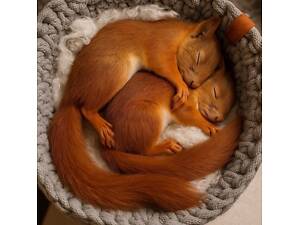 Кримська білочка вольєрна, неймовірні більчата