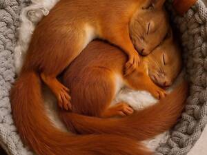 Кримська білочка вольєрна, неймовірні більчата