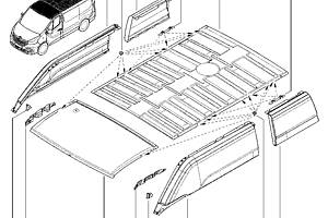 Дах довга база Opel Vivaro 3 14- (Опель Віваро)