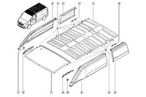 Крыша длинная база RENAULT TRAFIC 3 14- (РЕНО ТРАФИК)