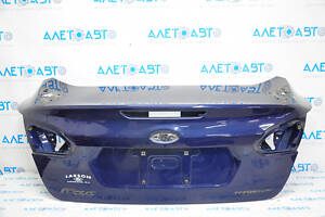 Крышка багажника Ford Focus mk3 15-18 рест 4d под спойлер синий L6 вмятинки