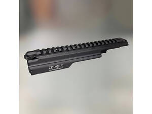 Крышка ствольной коробки ZBROIA для АК/АКМ с планкой Weaver/Picatinny, алюминиевый сплав EN-AW7, черный