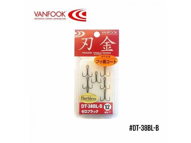 Крючки Vanfook тройные DT-38BLB Zero Black (#14 (7шт)) - Фото 1