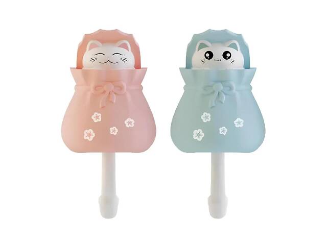 Гачки для ключів Котики RESTEQ 2 шт, ключниця Кіт у мішку, вішалка декоративна для ключів і рушників - Фото 8