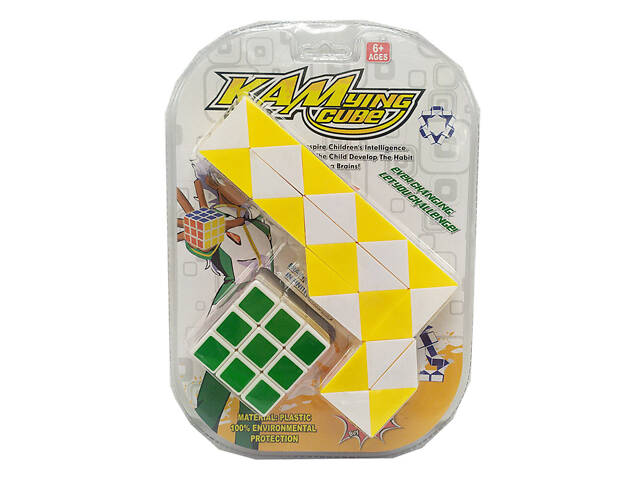 Кубик со змейкой T1157-3 в блистере Желтый