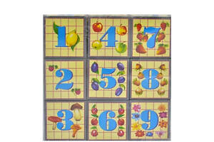 Кубики Гамма 'Цифри на кубиках' набір з 9 кубиків у поліпропіленовій упаковці