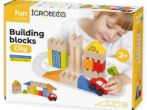 Кубики Ігротеко Будівельні блоки Місто 18 елементів (900538)