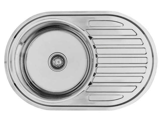 Кухонная мойка Lemax нержавеющая сталь + сифон (LE-5003 CH) - Фото 1